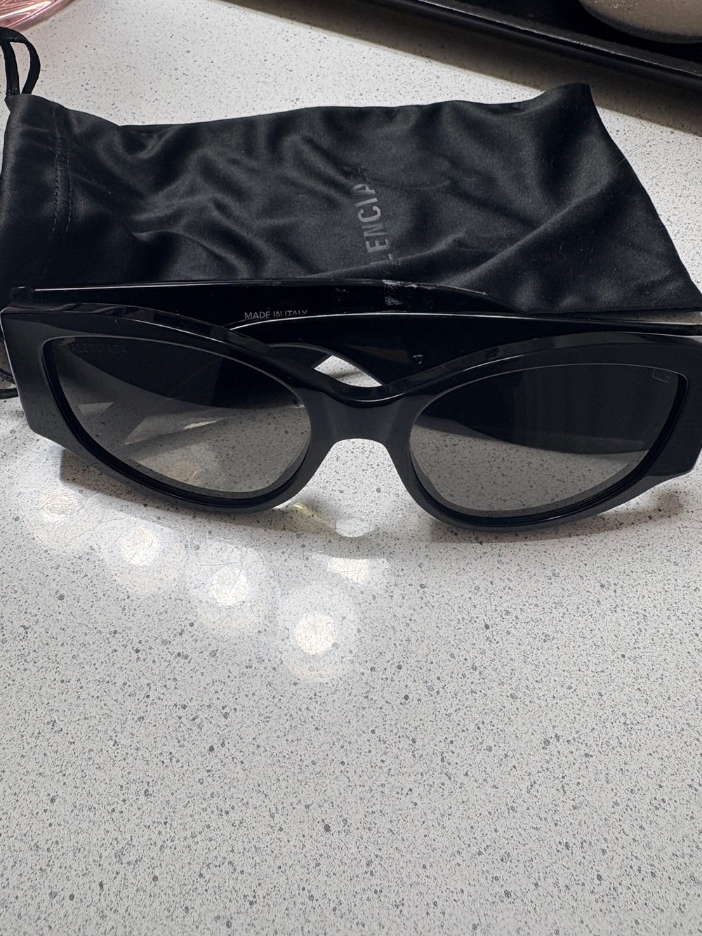 Balenciaga Black Cat-Eye Sunglasses